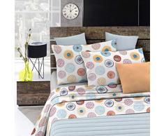 Italian Bed Linen PL-WT-08-2P Parure LIT avec Drap SUPÃRIEUR ET TAIES doreiller IMPRIMÃE âWatercolorâ, WT 08, 2 Places