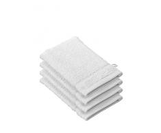 De Witte Lietaer 194700 Stephanie Lot de 4 Gants de Toilette Coton Blanc 540 g/mÂ² 15 x 22 x 1 cm