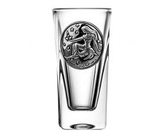 Crystelle aljulia 15066Â Vodka Verre Signe du Zodiaque, Cristal, 50Â ML, 4Â x 8, 5Â cm