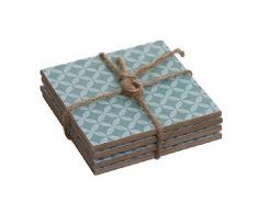 Dcasa Lot de 4 Dessous de Verre en Bois BoÃ®te Ã dÃ©jeuner Bento-Porte-Aliments Articles pour la Maison Unisexe Adulte, Multicolore (Multicolore), Unique