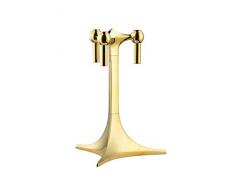 Stoff Nagel Bougeoir en Tissu métal doré 23 x 17 cm