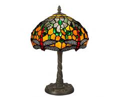 Arte dal mondo chevets lampe de table libellule verre style tiffany gD10123 de lartisanat