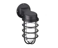 Relaxdays 10023784_46 Lampe Ã Suspension Style Industriel luminaire dÃ©co Vintage rÃ©tro Applique Murale HxlxP 26 x 10 x 26 cm, Noir