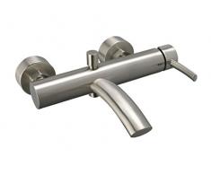 Bisk Chroma de Ã Levier Unique Robinet mÃ©langeur de Baignoire, Nickel, 25Â x 18,5Â x 8Â cm