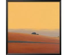 International Graphics - Affiche dâart encadrée - Oscar, Bento - Amanece la Meseta I- 31 x 31 cm - Couleur du cadre: Noir - Serie ATHOS