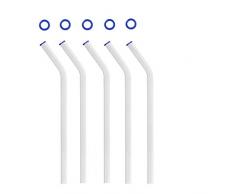 KOCH Paille en verre, incurvé, bleu, Lot de 5