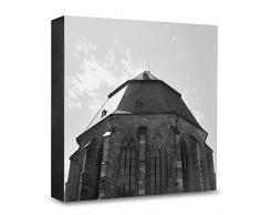 COGNOSCO HG-HD104 Tableau Mural en Bois avec Photo darchitecture Heidelberg Noir/Blanc 15 x 15 cm