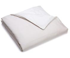 ESSIX Housse de Couette, Satin de Coton, Pannacotta/Galet, 240x220 cm