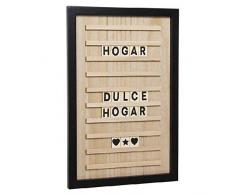 dcasa DCasa Panneau de 60 Lettres en Bois pour décoration de Meubles, Autocollants pour la Maison, Unisexe, Adulte, Couleur Unique