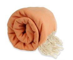 Unique Living Couverture Polaire, Polyester, Cantaloupe, 130x160cm