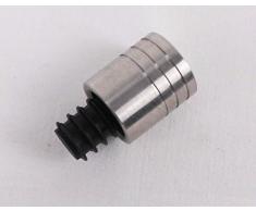 GARDINIA Embouts dExtrÃ©mitÃ© pour Tringles Ã Rideaux, 2 x Embouts dExtrÃ©mitÃ© Ball, MÃ©tal, Aspect Inox, Ã 25 mm