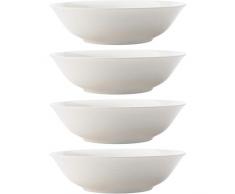 Casa Domani 5254551 Casual White Evolve Set de Bol Ã cÃ©rÃ©ales Porcelaine