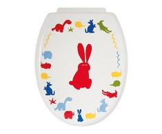 MSV Abattant WC Zoo, Multicolore, 47Â x 36.5Â x 3.5Â cm, 101Â piÃ¨ces