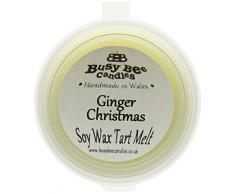 Busy Bee Bougies Melt Gingembre Cire de Noël Moule à Tarte, Rose, Lot de 6