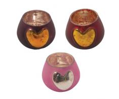 Ian Snow Photophore pour Bougie Chauffe-Plat CÅur Multicolore/métallisé