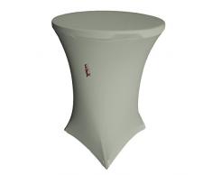 La Housse de Round High Spandex en Lin pour Cocktail Highboy Table, Grey Light, 71.2 x 91.44 x 0.4 cm