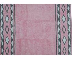 Aratextil Indiana Tapis Enfant, Coton, Rose et Gris, 120Â x 160Â cm