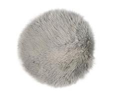 GÃ¶zze Coussin de Chaise en Peau de Mouton Ã 38 cm, argentÃ©, 38 x 38 cm