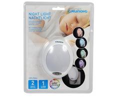 Grundig 871125241336, veilleuse LED avec changement de couleur et capteur, plastique, blanc, 8Â x 7,7Â x 10Â cm