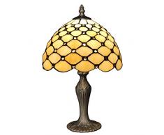 World Art TW60479 Lampes Style Tiffany Chevet avec pierres, 41x25x25 Cm