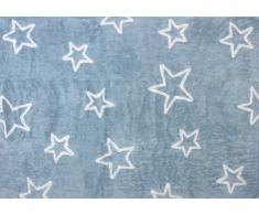 Aratextil étoile Tapis Enfant, Coton, Bleu Ciel, 120 x 160 cm