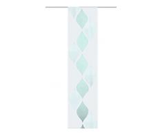 Home Fashion Panneau Coulissant en Voile scherli Polyester, Menthe, 245Â x 60Â cm