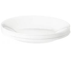 CORELLE 6003887 Lot de 6 Assiettes Rondes Plates 17 cm - DÃ©cor Winter Frost, Verre, Blanc