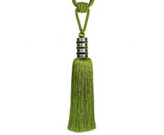 STEPHANOISE Embrasse Fantaisie, Beige Vert, 29(h Pompon) x79 cm