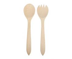 Rayher 62861505 Couverts Ã salade en bois, 2 pcs, nature