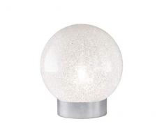 WOFI Lampe dintérieur, salon, lampe de table, lampe de table, lampe de table, lampe de lampe, chrome, verre moderne 33 W