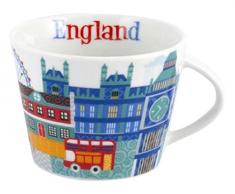 Home European Tasse Ã thÃ© sans Plat 270Â CC, Porcelaine, Multicolore, 11Â x 9Â x 7Â cm