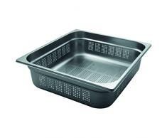 Decora en Acier Inoxydable perforÃ© Table Pan 1/2, 32Â x 26Â x 6.5Â cm, Argent