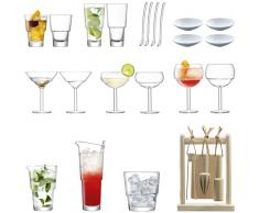 LSA International Mixologue Cocktail, Verre, transparent, Connoisseur Set, 26 Pcs