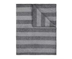 Marc OPolo Eka Plaid, 58% Coton 35% Autres Fibres 7% Polyester, Anthracite, 150 cm x 200 cm
