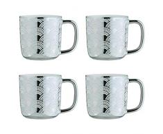 BIA 993018+1809PK4 Tasses Ã expresso en porcelaine galvanisÃ©e 100 ml