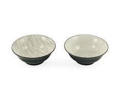 Villa dEste Home Tivoli 2193164 Confusion Saladier 2ASS. Spirale et lignes, grÃ¨s