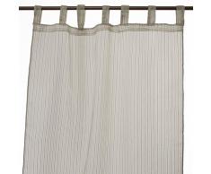 Thedecofactory 297669 Voilage, Polyester, Gris, 110 x 250 x 3 cm
