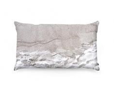 FOONKA Coussin de Sable, 50 x 30 cm, Coussin Garni de Coques de blé, Coton, Sable, Beige