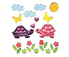 Outlook Design Gel Gems V2TSS03Q00 Turtles in Love, Stickers Gel décoratif