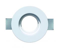 Onlineplaster 806ALED Spot de plafond Ã encastrer rond PlÃ¢tre 6 W Blanc Naturel 10 x 10 cm