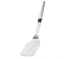 Spatule passoire en acier inoxydable. Avec dÃ©tails en nylon noir