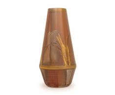 Angela neue Wiener Werkstaette Vase en Verre anoblit, Verre, Ocre Marron, 10Â x 10Â x 20Â cm