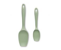 Zeal JSET1G Spatule Anti-AdhÃ©sive en Silicone Vert Sauge Taille L & S