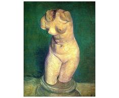 ArtPlaza Van Gogh Vincent-Plaster Statuette of a Female Torso Panneau Décoratif, Bois, Multicolore, 60 x 1,8 x 80 cm
