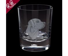 Royal Brierley Verre en Cristal avec Labrador gravé Transparent