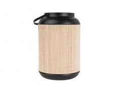 pt, Living PT3309BK Lanternes Ã Bougie dÃ©coratives, Bamboo/Fer, Noir, D 18 cm