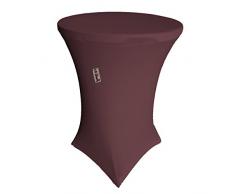 La Housse de Round High Spandex en Lin pour Cocktail Highboy Table, Aubergine, 71.2 x 91.44 x 0.4 cm