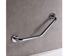 IBERGRIF M34017 Barre dappui de Douche 40cm, Accessoires de Salle de Bain, Chrome, Laiton, Argent