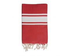 Moorish Idol - Fouta Traditionelle Unie- 100cm x 200cm- Rouge