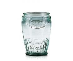 Vetreria Etrusca Crock Pot Vase, Verre, Transparent, 13,4Â x 13,4Â x 18,2Â cm